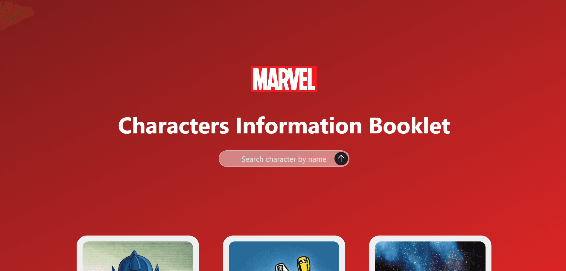 Marvel Characters Explorer