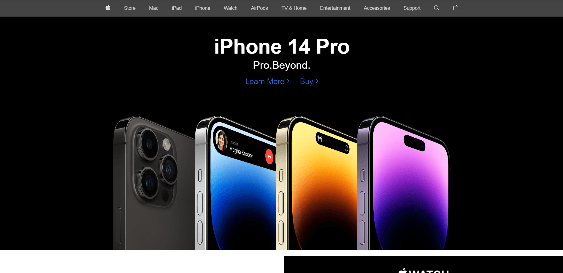 Apple Landing Page